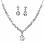 Load image into Gallery viewer, Elegant 925 Sterling Silver Necklace & Earring Set