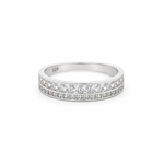 Load image into Gallery viewer, 925 Sterling Silver Half Eternity Cubic Zirconia Ring For Women