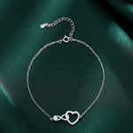 Load image into Gallery viewer, Madhuban Infinity Heart 925 Sterling Silver Anklets with Adjustable Length