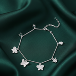 Load image into Gallery viewer, Madhuban Butterflies 925 Sterling Silver Anklets with Adjustable Length