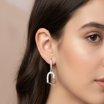 Load image into Gallery viewer, Heart Dangling Bali 925 Sterling Silver Earrings