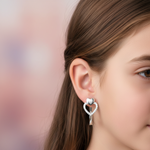 Load image into Gallery viewer, Heart Huggies Bali 925 Sterling Silver Earrings