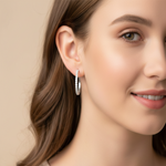 Load image into Gallery viewer, Classic Milligrain Hoops 925 Sterling Silver Earrings