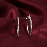 Load image into Gallery viewer, Classic Ripple Hoops 925 Sterling Silver Earrings