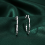 Load image into Gallery viewer, Classic Ripple Hoops 925 Sterling Silver Earrings