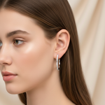 Load image into Gallery viewer, Classic Ripple Hoops 925 Sterling Silver Earrings
