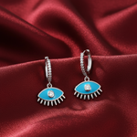 Load image into Gallery viewer, Evil Eye 925 Silver Earrings