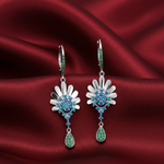 Load image into Gallery viewer, Mogra Mohini Feroza 925 Sterling Silver Earrings