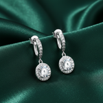 Load image into Gallery viewer, Solitaire Halo Bali 925 Silver Earrings