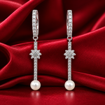 Load image into Gallery viewer, Stylish 925 Sterling Silver Pearl Hoop Earrings For Women