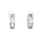 Load image into Gallery viewer, Timeless 925 Sterling Silver Sparkle Hoop Drop Earrings