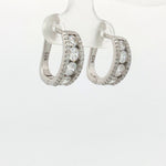 Load image into Gallery viewer, Trendy 925 Silver Hoop Earrings with Sparkling For Women