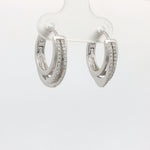 Load image into Gallery viewer, Trendy 925 Silver Hoop Earrings with Sparkling For Women