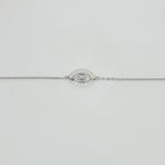 Load image into Gallery viewer, Marquise 925 Silver Bracelet Adjustable Length