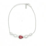 Load image into Gallery viewer, Elegant Pear-Shaped 925 Sterling Silver Adjustable Bracelet for Women 7 Inch