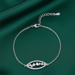 Load image into Gallery viewer, Ivy Red 925 Sterling Silver Bracelet (Length 18 cm Adjustable)