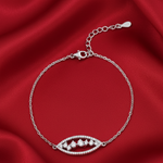 Load image into Gallery viewer, Ivy Red 925 Sterling Silver Bracelet (Length 18 cm Adjustable)