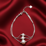 Load image into Gallery viewer, Pearl Odyssey 925 Sterling Silver Bracelet with Adjustable Length