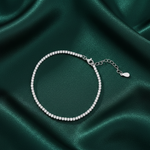 Load image into Gallery viewer, Full Eternity Tennis 925 Silver Bracelet Adjustable Length