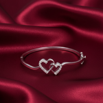 Load image into Gallery viewer, Twin Heart 925 Silver Bangle