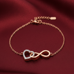 Load image into Gallery viewer, Heart Shape 925 Sterling Silver Bracelet with Adjustable Length