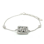 Load image into Gallery viewer, Squre 925 Sterling Silver Bracelet with Adjustable Length