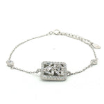 Load image into Gallery viewer, Squre 925 Sterling Silver Bracelet with Adjustable Length