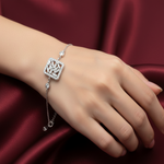 Load image into Gallery viewer, Squre 925 Sterling Silver Bracelet with Adjustable Length