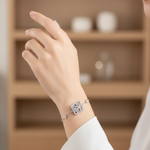 Load image into Gallery viewer, Squre 925 Sterling Silver Bracelet with Adjustable Length