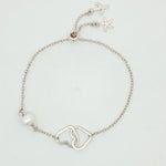 Load image into Gallery viewer, Desire Heart Shape 925 Sterling Silver Bracelet with Adjustable length Frre Size