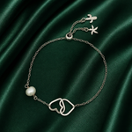 Load image into Gallery viewer, Desire Heart Shape 925 Sterling Silver Bracelet with Adjustable length Frre Size