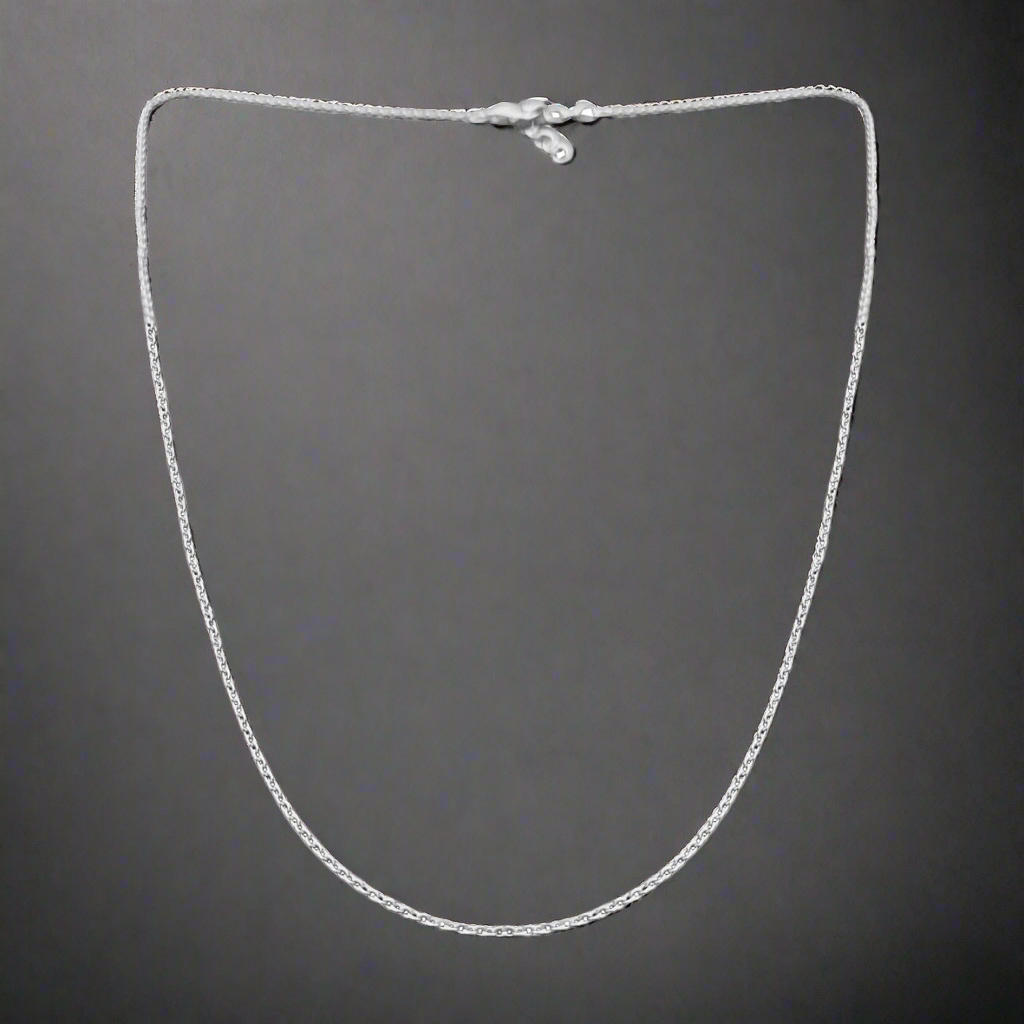 Varra Link Unisex 925 Sterling Silver Women Chains (Length 16 inches / 40 cm)