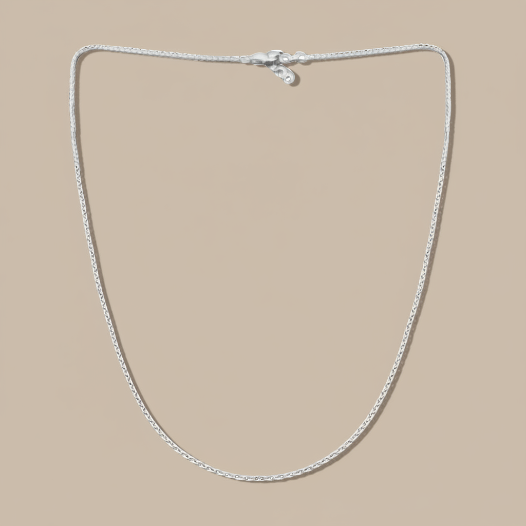 Varra Link Unisex 925 Sterling Silver Women Chains (Length 16 inches 40  cm)