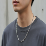 Load image into Gallery viewer, Silver Modern Link 925 Sterling Silver Men's Chain 20 Inch