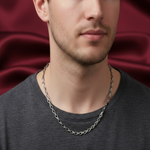 Load image into Gallery viewer, Silver Modern Link 925 Sterling Silver Men's Chain 20 Inch