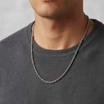 Load image into Gallery viewer, Silver Modern Link 925 Sterling Silver Men's Chain 20 Inch