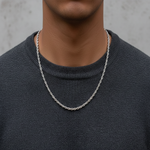 Load image into Gallery viewer, Silver Modern Link 925 Sterling Silver Men's Chain 20 Inch
