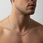 Load image into Gallery viewer, Silver Link 925 Sterling Silver Men's Chain 18.5 Inch