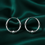 Load image into Gallery viewer, 925 Sterling Silver Ball Oxidized Bali