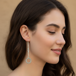 Load image into Gallery viewer, Handmade Circle 925 Sterling Silver Hook Earrings for Women