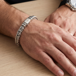 Load image into Gallery viewer, 925 Sterling Silver Traditional Men’s Ethnic Bracelet