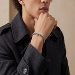 Load image into Gallery viewer, 925 Sterling Silver 7 Inch Men's Rope Bracelet