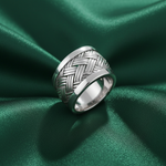 Load image into Gallery viewer, Handmade Woven 925 Sterling Silver Ring (Adjustable Ring Size)