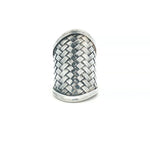 Load image into Gallery viewer, Handmade Woven Signet 925 Sterling Silver Ring (Adjustable Ring Size)