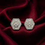 Load image into Gallery viewer, Luxury 925 Sterling Silver Sparkling Round Shape Stud Earrings