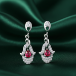 Load image into Gallery viewer, Yuva Heart 925 Sterling Silver Dangling Earring