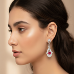 Load image into Gallery viewer, Yuva Heart 925 Sterling Silver Dangling Earring