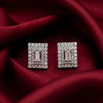 Load image into Gallery viewer, Luxury 925 Sterling Silver Sparkling Princess Stud Earrings