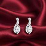 Load image into Gallery viewer, UNO Solitaire 925 Silver Earrings