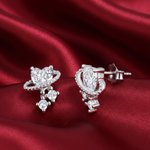 Load image into Gallery viewer, Galactical Heart 925 Sterling Silver Earrings